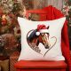 Szívdobbanás karácsonyi lovas párna névvel – tökéletes ajándék lóimádóknak