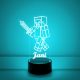 Minecraft gamer 3D LED lámpa névvel – Egyedi éjjeli fény ajándékba