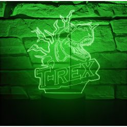 Dinos 7 színű 3D LED lámpa
