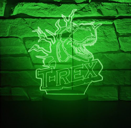 Dinos 7 színű 3D LED lámpa