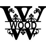 W betű, saját névvel, monogram
