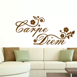 Carpe Diem – Élj a mának falmatrica virágmintával