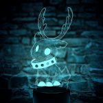 Karácsonyi szarvaska 3D hatású Led lámpa