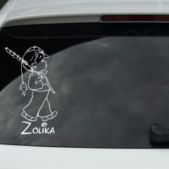 Horgász kisfiú autósmatrica (2.változat)