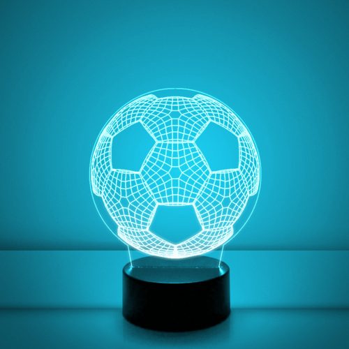 Focilabda 7 színű 3D LED lámpa