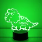 Dinós 7 színű 3D LED lámpa névvel és dátummal