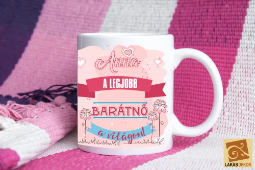 2. Legjobb barátnő a világon egyedi bögre