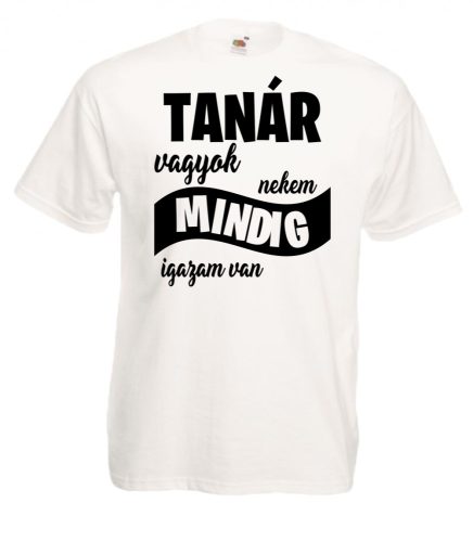 Tanár vagyok nekem mindig igazam van férfi póló
