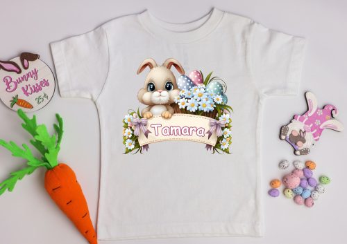 1. nyuszis saját névvel baba póló