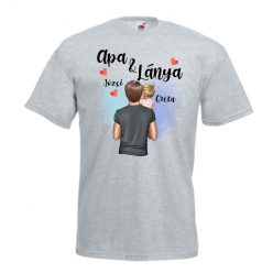   Apa és lánya póló – Egyedi ajándék édesapáknak és kislányuknak