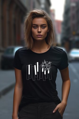 1. Zongorás női póló