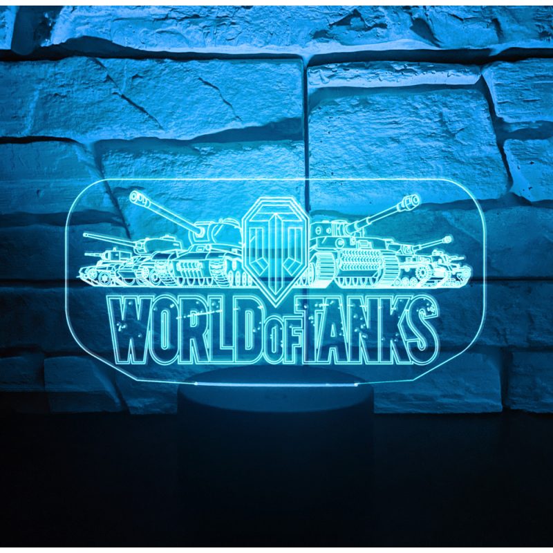 World Of Tanks 3D hatású led lámpa