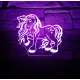 Unikornis 3D ledlámpa (telibe gravírozott)