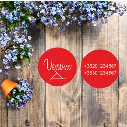 Kör alakú biléta nagy egyedi kétoldalas