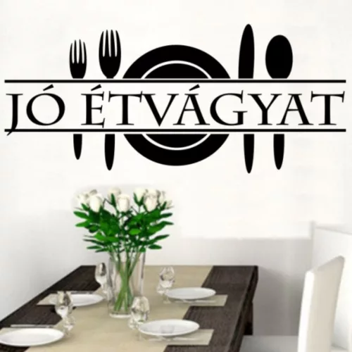 Jó étvágyat feliratos falmatrica – Étkező és konyhai dekoráció (1.változat)