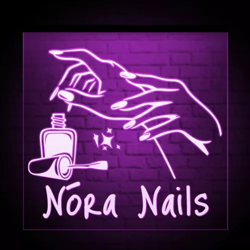 Körömszalon egyedi Led tábla  49x49 cm