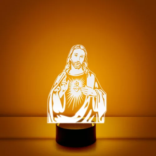 Jézus 7 színű 3D LED lámpa