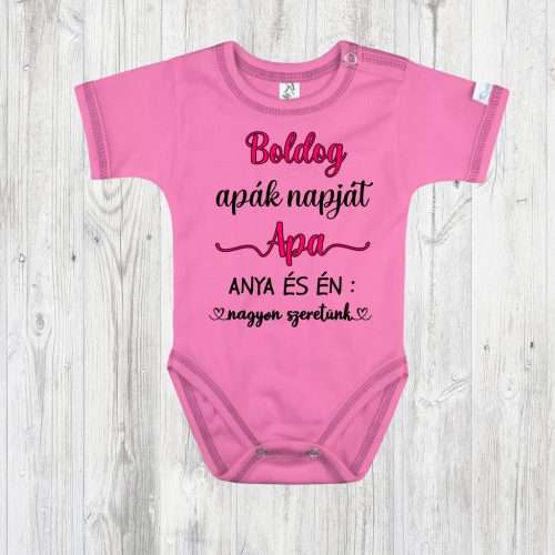 Boldog Apák Napját baba body – Anya és én nagyon szeretünk