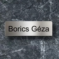 Rozsdamentes fém névtábla