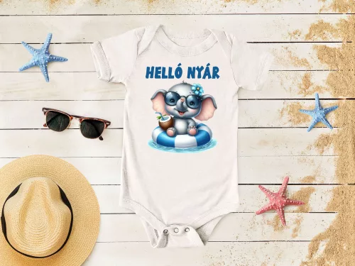 Helló Nyár Elefántos Baba Body