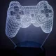 PS4 kontroller 7 színű 3D LED lámpa