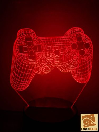 PS4 kontroller 7 színű 3D LED lámpa