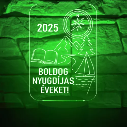 „Boldog nyugdíjas évek” – Szimbolikus 3D hatású LED lámpa