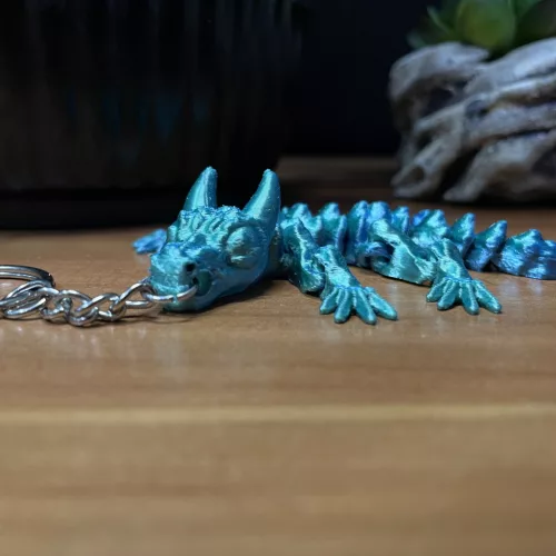 3D nyomtatott baby sárkány kulcstartó