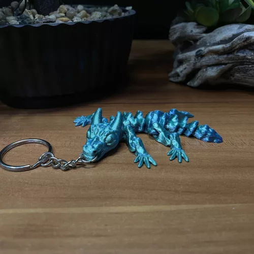 3D nyomtatott baby sárkány kulcstartó