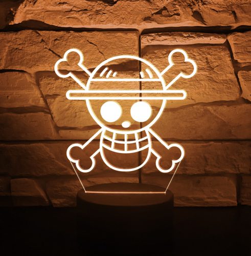 One Piece 7 színű 3D LED lámpa