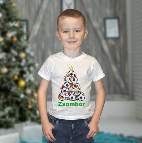 Karácsonyi focilabdás gyerek póló