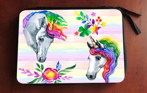 Unicornisos töltött tolltartó 