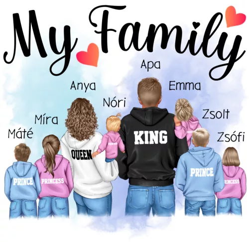 My Family családi férfi póló (4.változat)