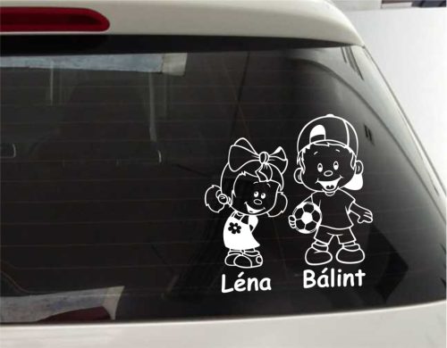 Kis Felfedezők és Maci Barátaik – Egyedi Feliratos Testvér Autómatrica