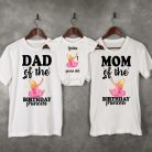 Személyre szabható családi póló szett baba bodyval – Birthday Princess