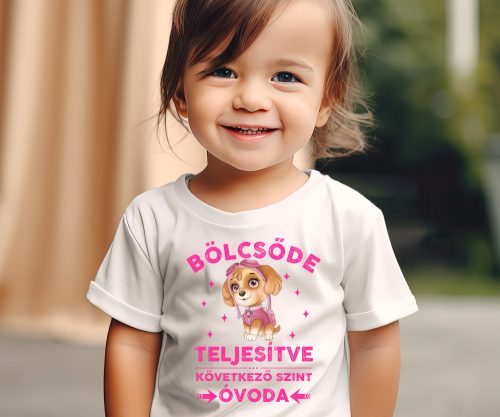 Bölcsőde teljesítve Kutyusos baba póló