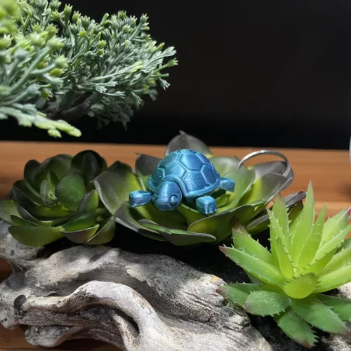 3D Nyomtatott Teknős Kulcstartó – Egyedi és Színes Kiegészítő