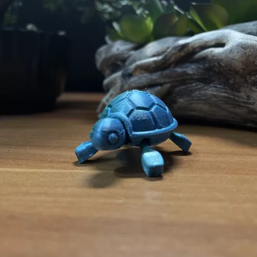3D Nyomtatott Teknős Kulcstartó – Egyedi és Színes Kiegészítő