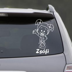 Kislány macival autósmatrica (2.változat)