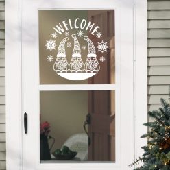   Welcome karácsonyi matrica – ünnepi üdvözlő manók hópelyhekkel