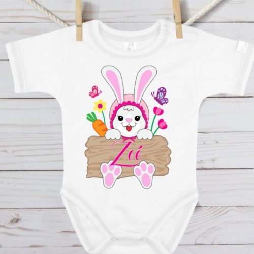 Nyuszi lányos baba body egyedi body