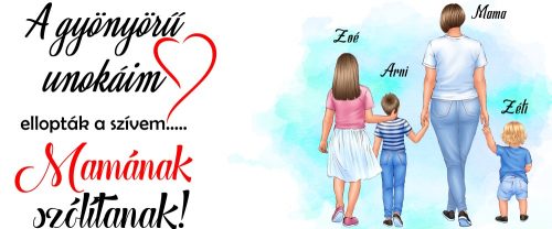 Egyedi Mama Unokái bögre Lány-Kisfiú-Babafiú