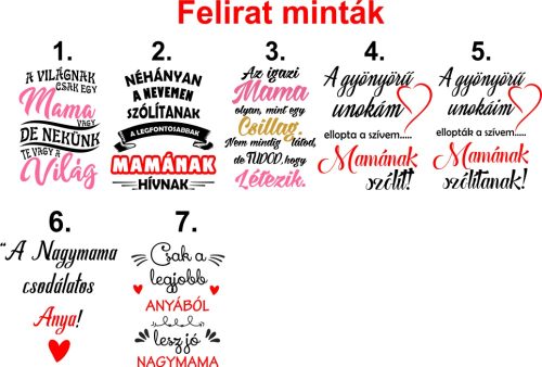 Egyedi Mama-Unokái bögre Nagyfiú-Lány-Kisfiú-Nagyfiú