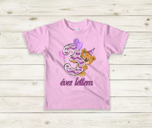3 éves lettem macis lányos baba póló