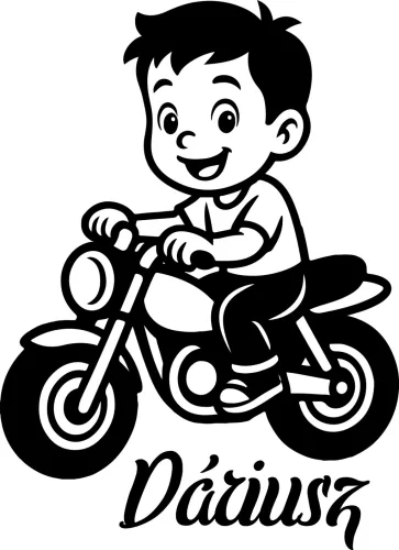 Motoros kisfiús autósmatrica – stílusos és vagány megjelenés