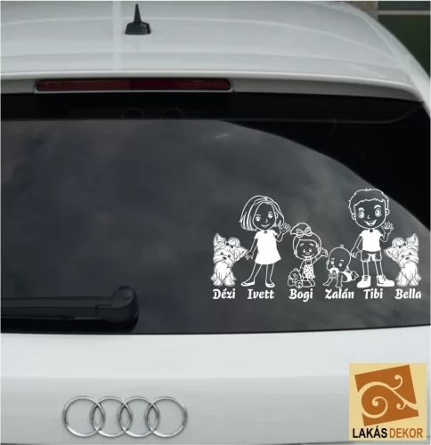 Yorkie Anya Kislány Babafiú Apa Yorkie autósmatrica 