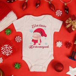 Első közös karácsonyunk Fiús baba body