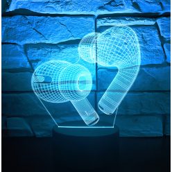 Airpods 3D hatású led lámpa