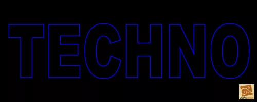 Techno LED tábla 49x19 cm