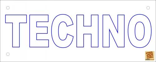Techno LED tábla 49x19 cm